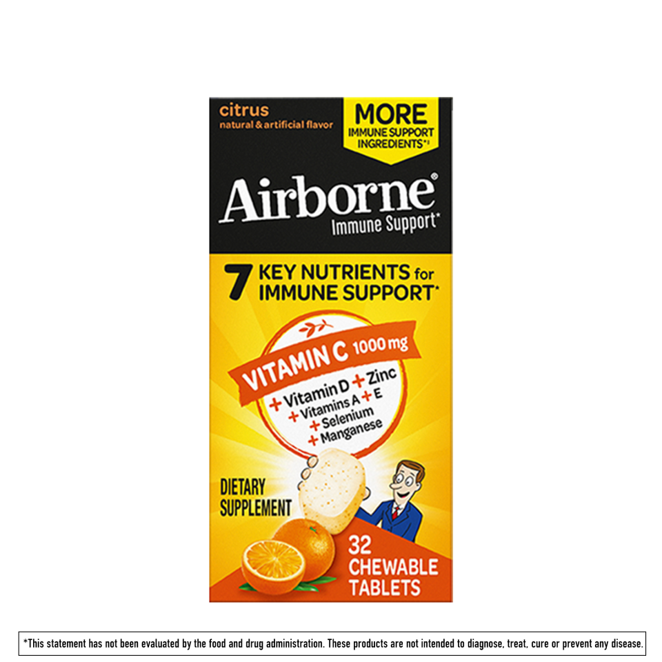 Airborne Chewable Tablets – Citrus