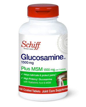 Schiff Glucosamine Tablets Plus MSM and Hyaluronic Acid 1500mg